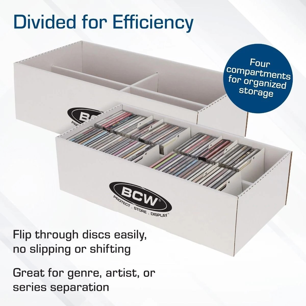 (3x) BCW CD Storage Box- Corrugated Cardboard Storage Box