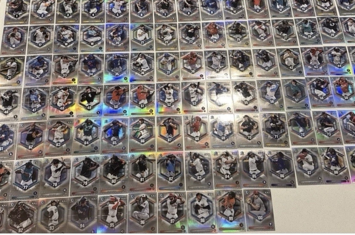 2026 Bowman CHROME Baseball Bowman Scouts Top 100 Complete 100 Card Set 🔥
