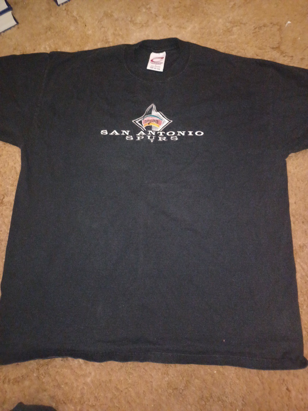 VTG San Antonio Spurs Old School Graphic Logo Mens T-shirt L Cadre Athletic Tags