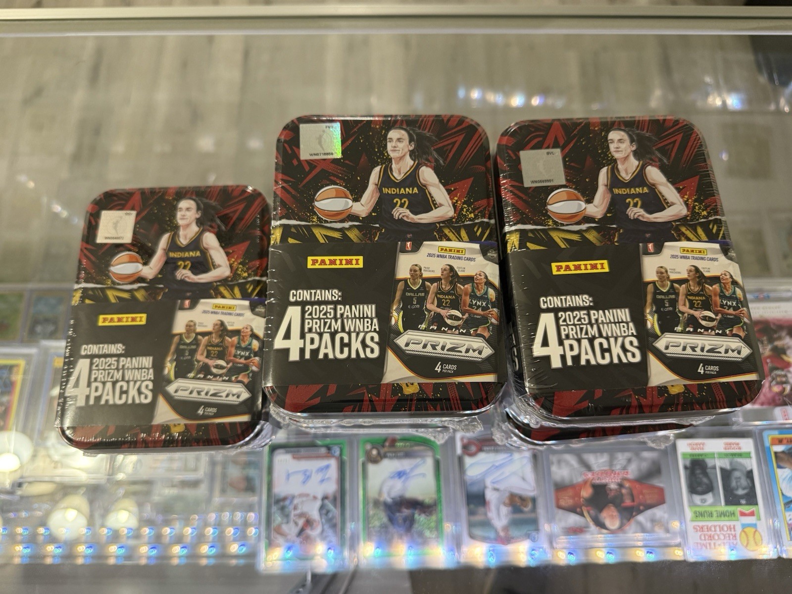 2025 Panini Prizm WNBA Caitlin Clark Collectible Tin Sealed New Rare 4 Packs 🔥
