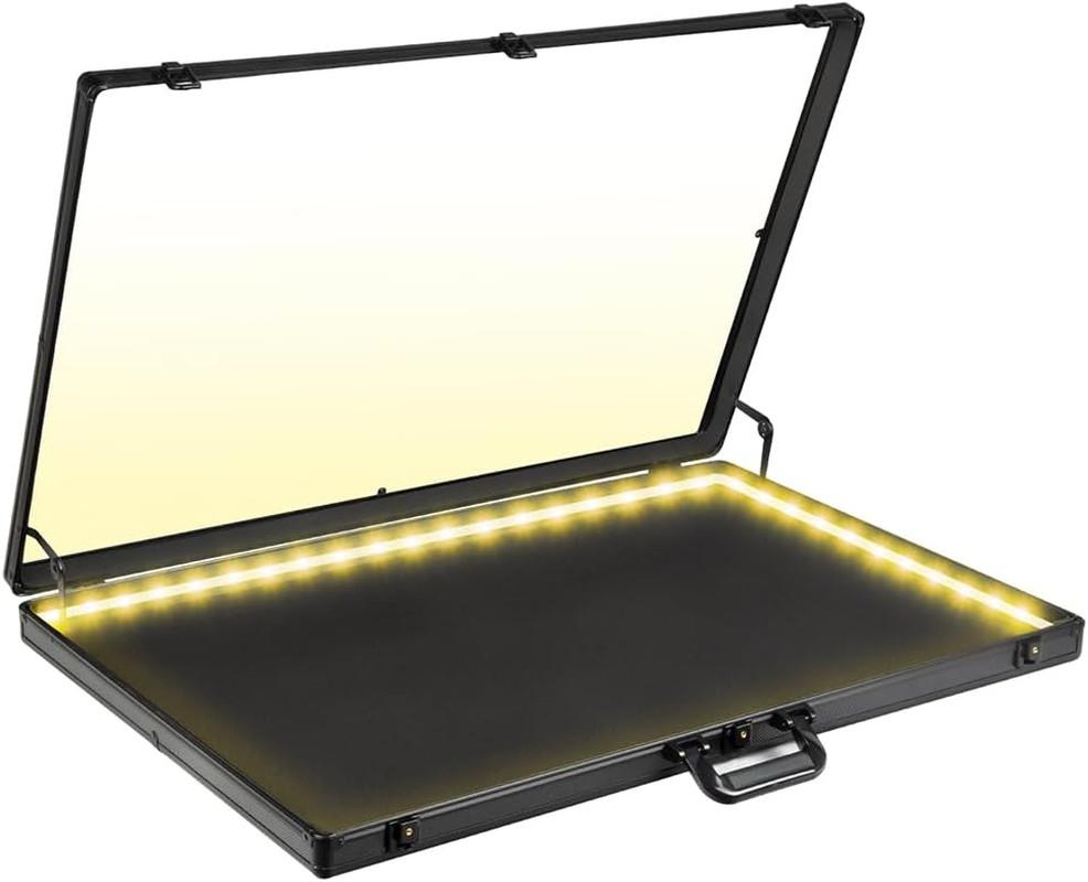 Card Display Case with LED Light for Trading Card, 34 X 22 Inch Aluminum Large P