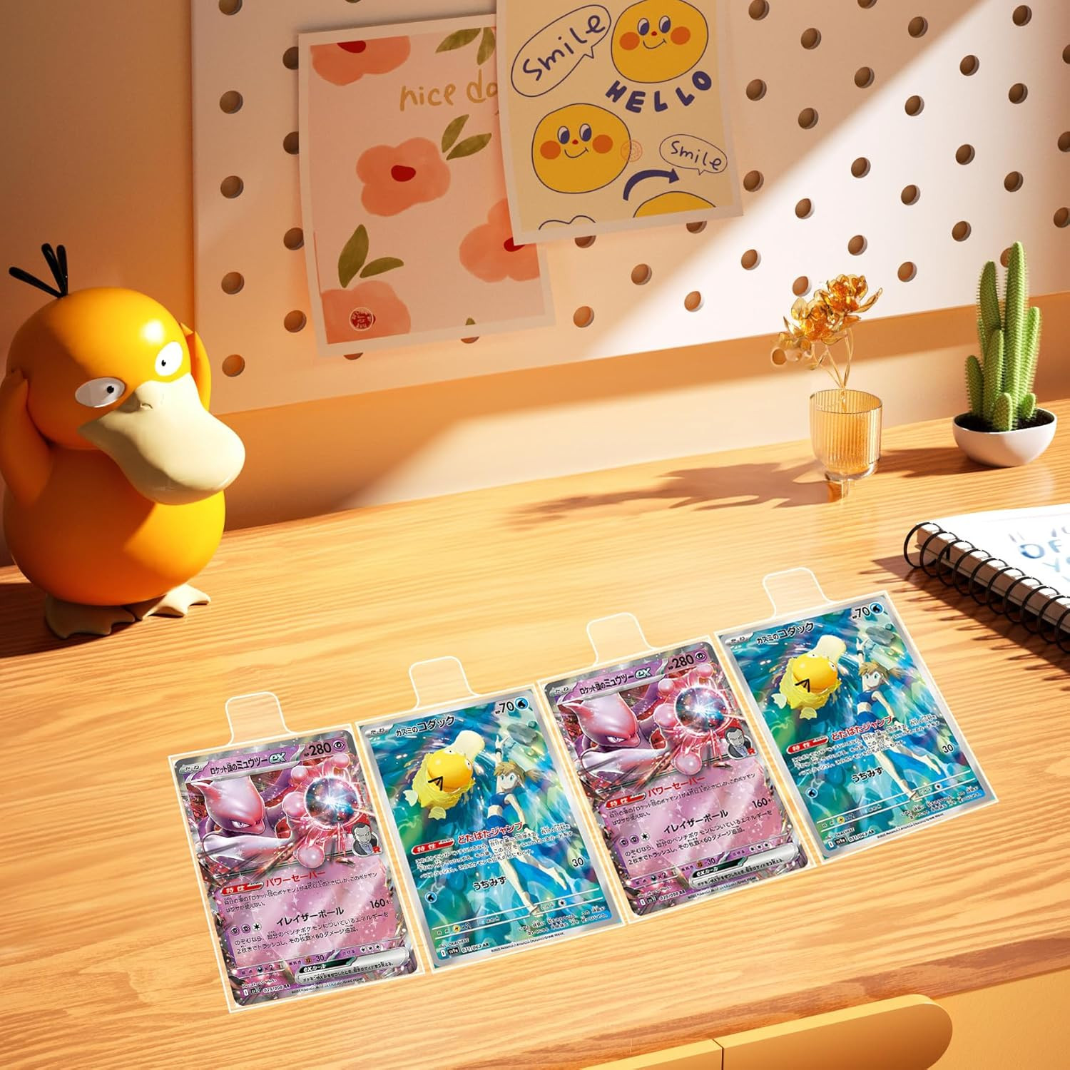 500 Pcs Tabbed Card Sleeves, Easy-Pull Semi-Rigid Card Holders for Grading Submi