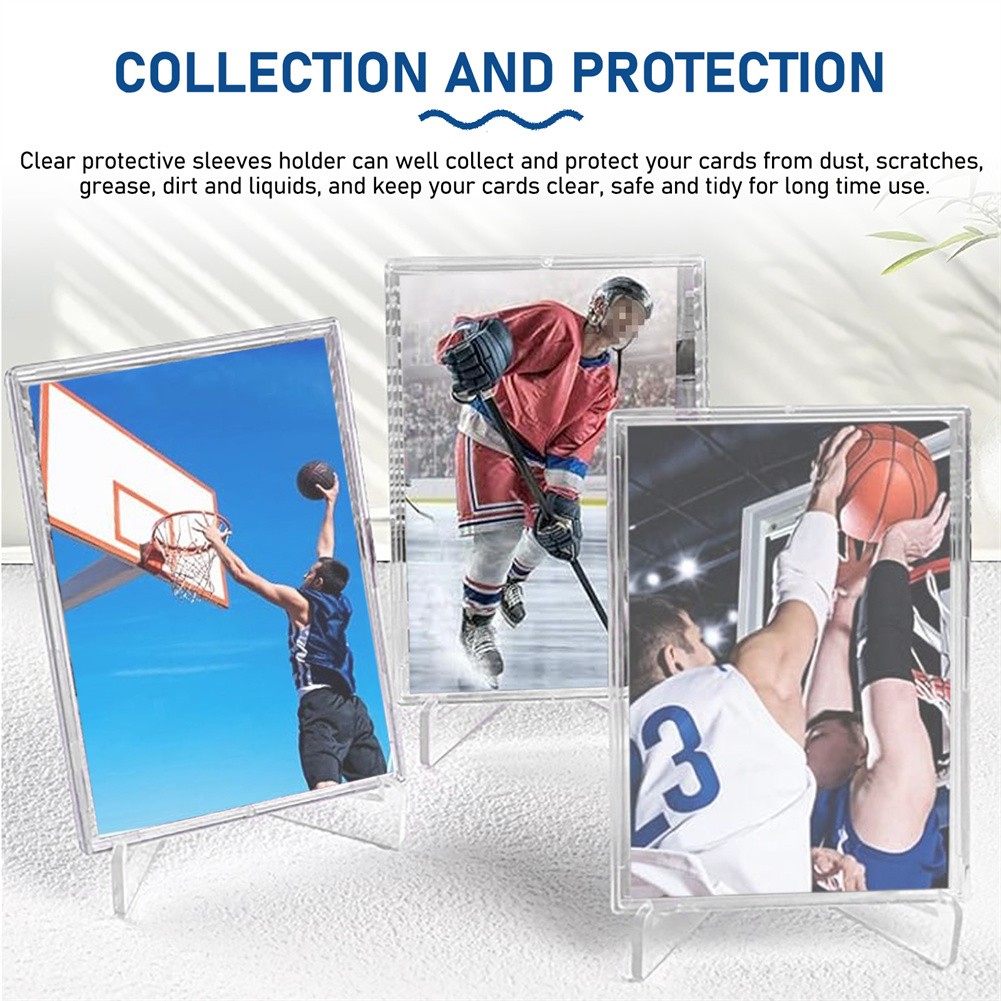 5-100Pcs Card Holder For Baseball Trading Sports Cards 35PT Hard Case Protector