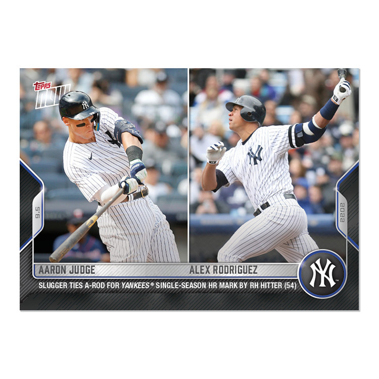 2022 Topps NOW 843 Aaron Judge Slugger Ties A-ROD for Season HRs-Free Shipping!