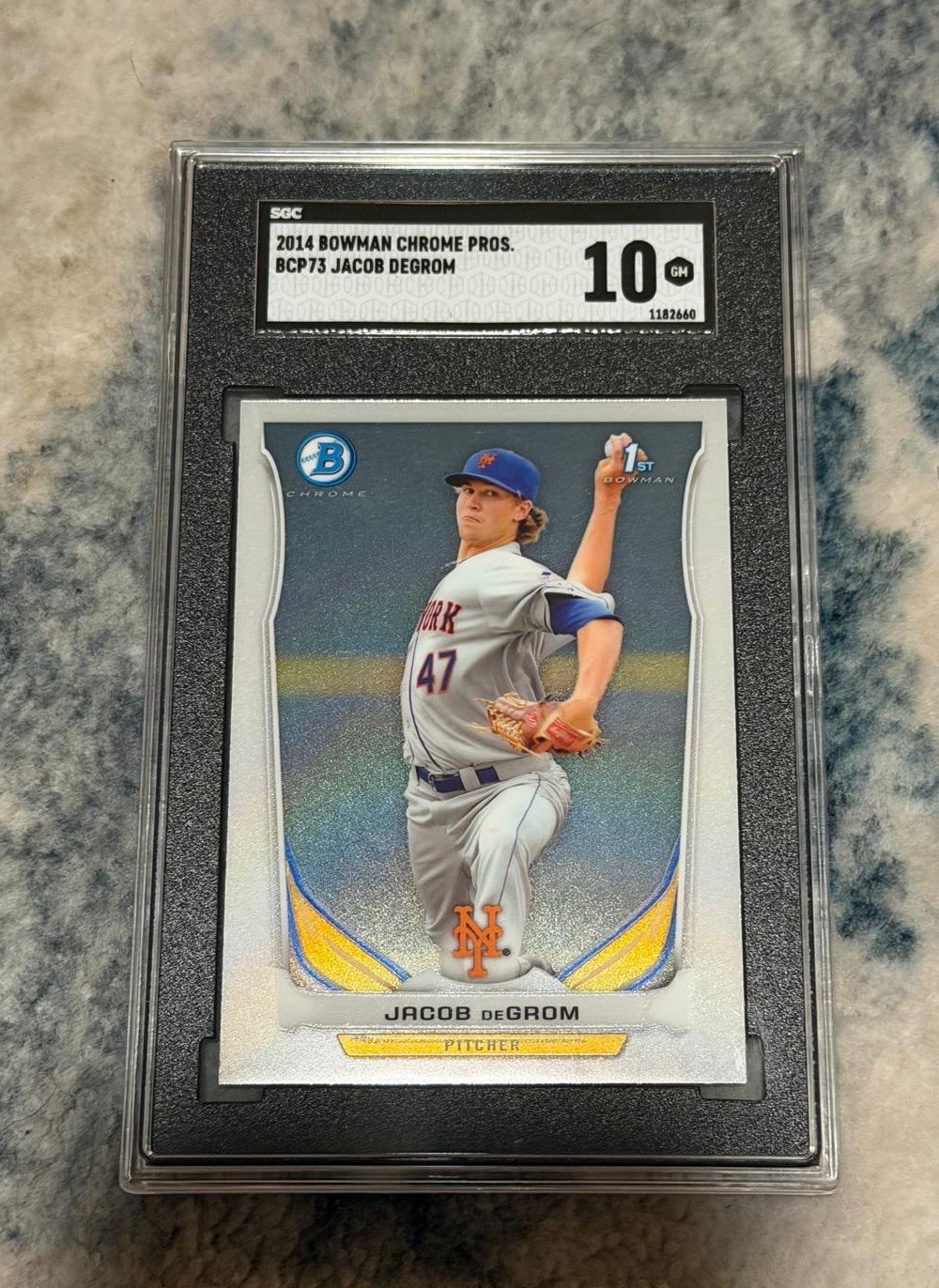 2014 Bowman Chrome Prospects #BCP73 Jacob DeGrom Mets RC Rookie SGC 10 GEM MINT