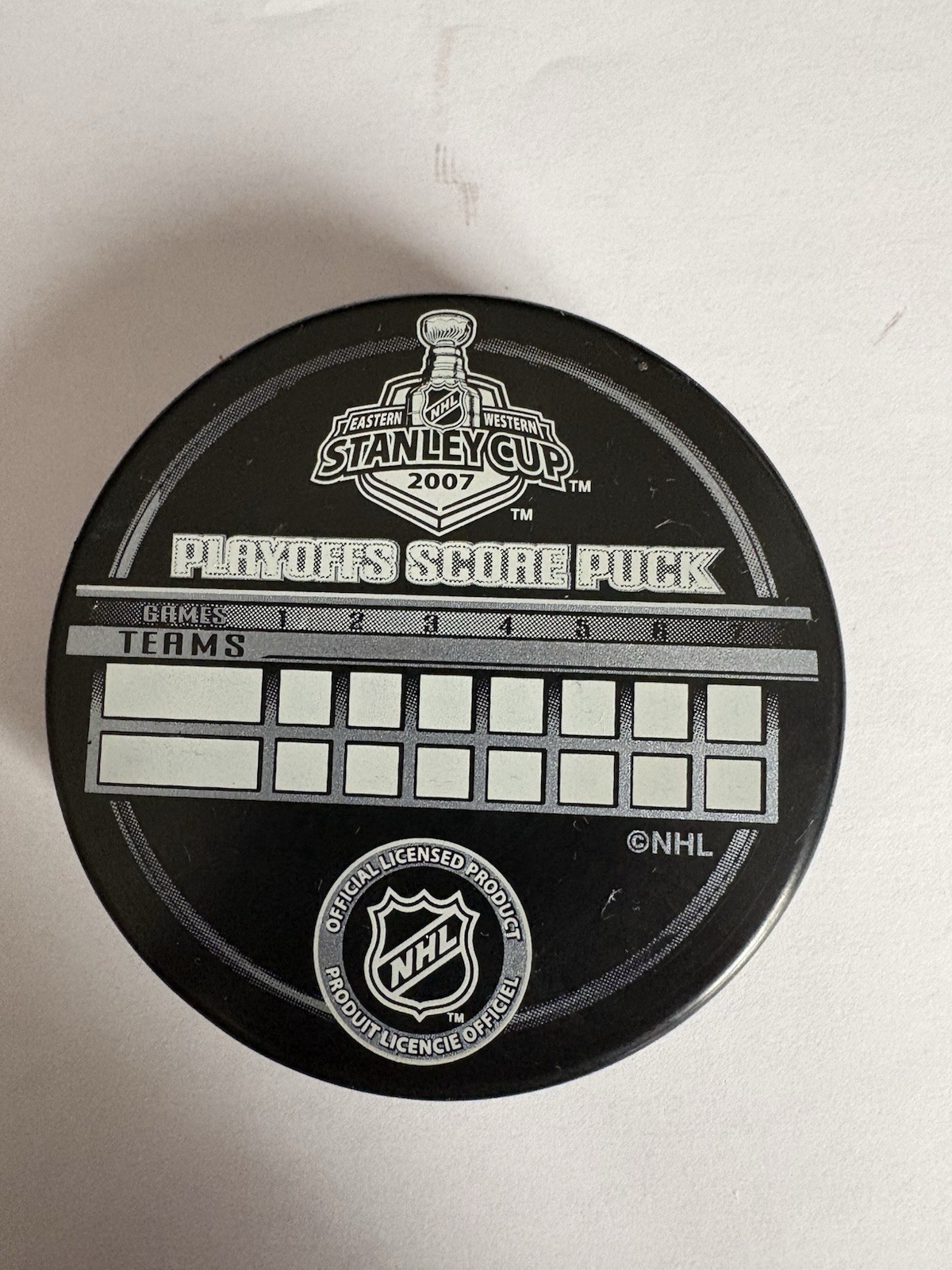 2007 Stanley Cup Playoffs Quarter-finals Devils vs Lightning Official Puck
