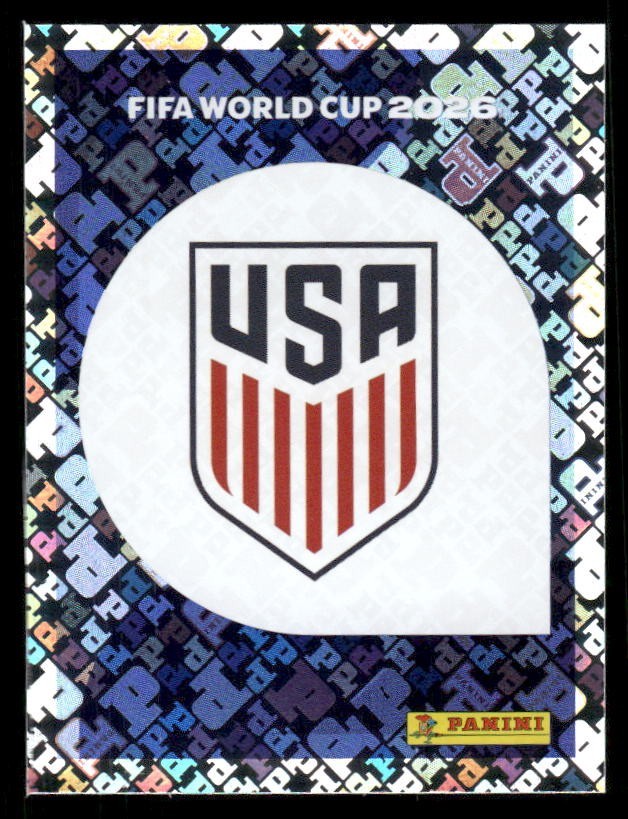 2026 USA Fifa World Cup Panini Sticker Foil Team Badge Logo UNITED STATES USA1