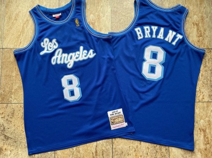 Los Angeles Lakers Kobe Bryant 8 blue retro vintage basketball jersey