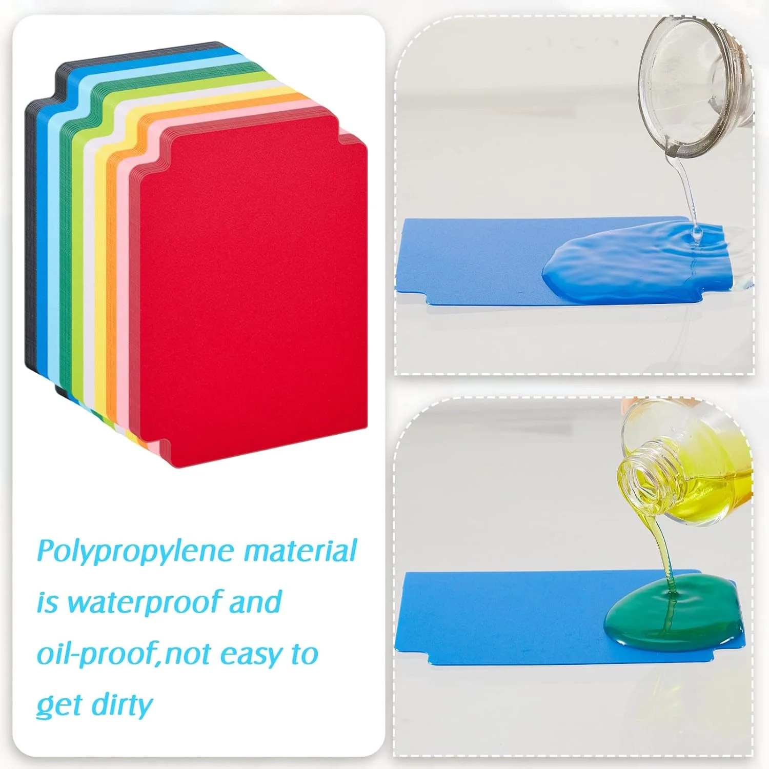100 Pcs Trading Card Dividers Plastic Card Dividers, Frosted Separator with Tabs