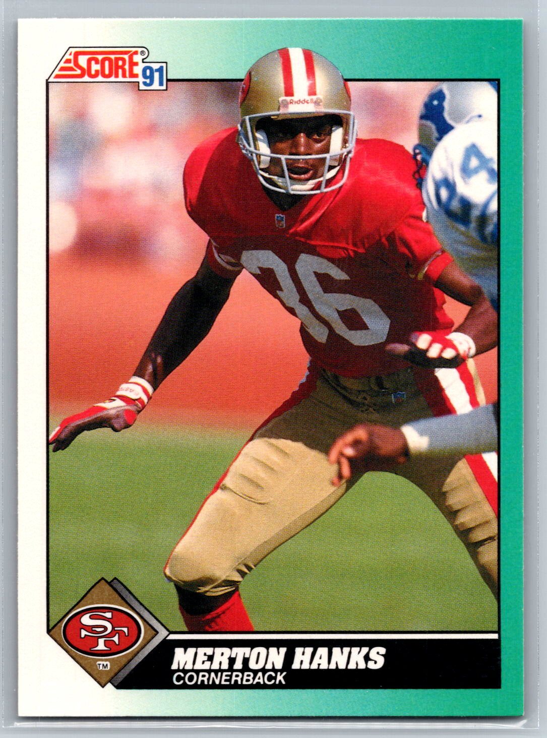 1991 Score Rookie & Traded Merton Hanks Rookie San Francisco 49ers RC #78T