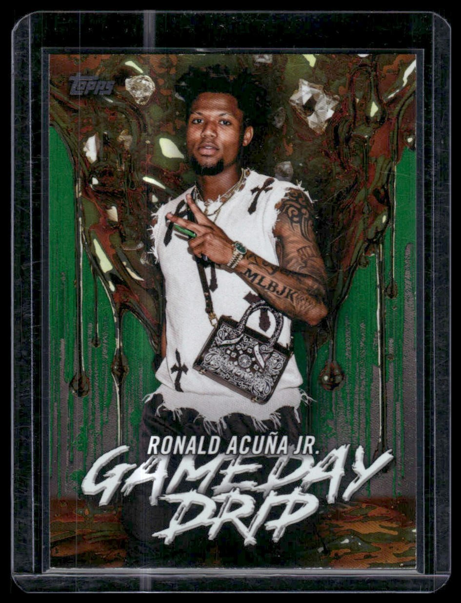 2026 Topps #GD-6 Ronald Acuna Jr. Gameday Drip Green #/99