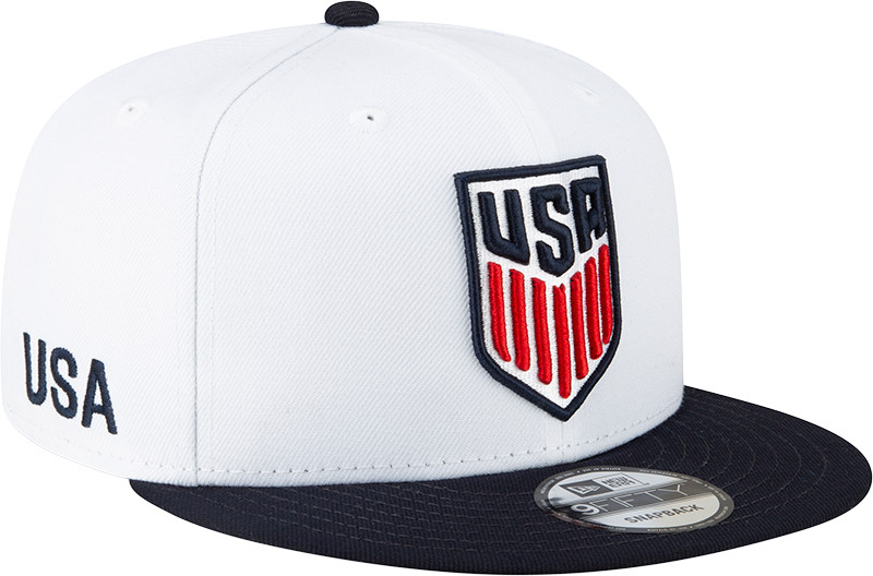 Authentic New Era MLS USA Soccer 9FIFTY Snap-back Hat Cap – White/Navy OEM
