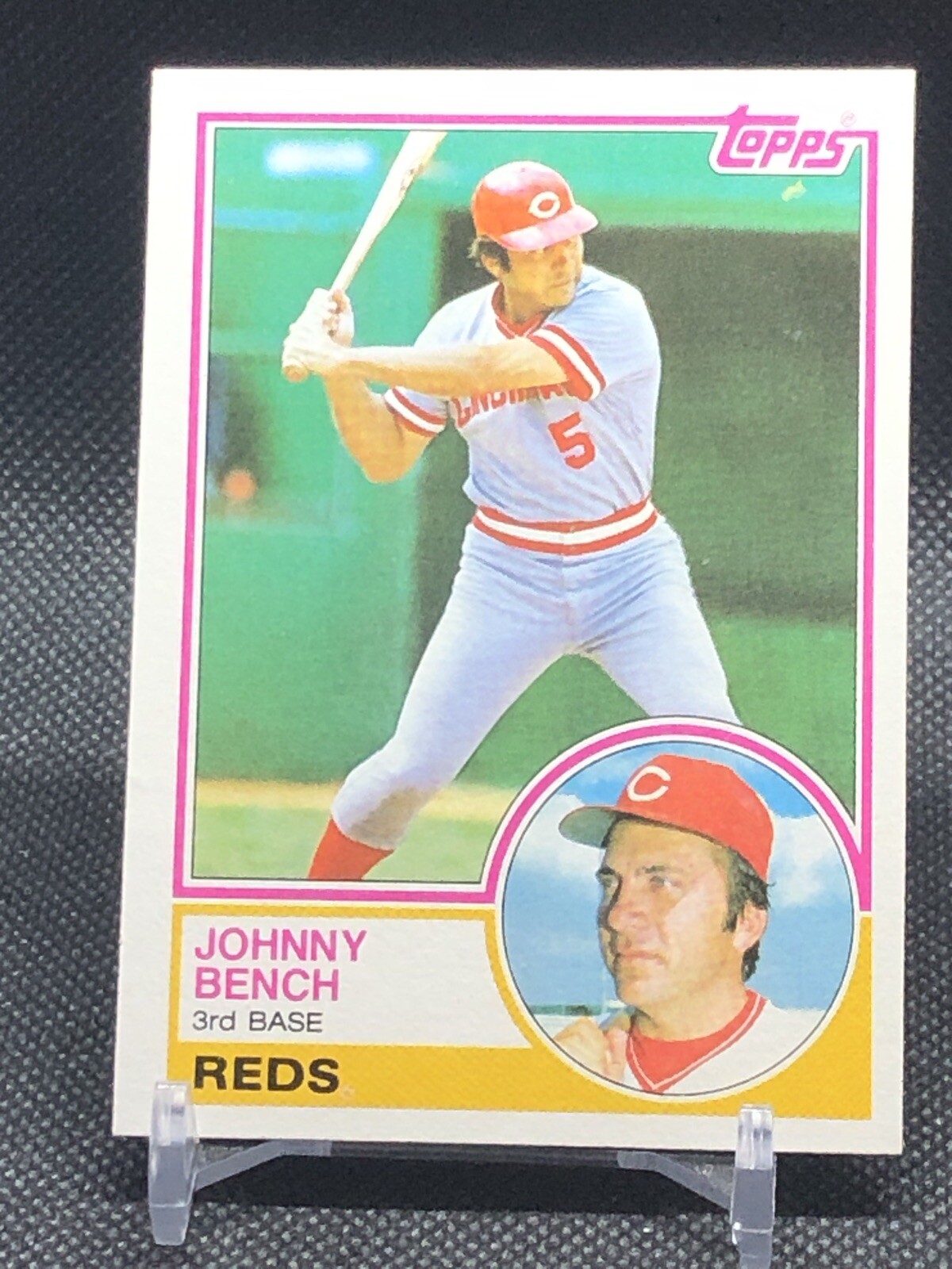 Johnny Bench 1983 Topps #60 Cincinnati Reds – Last Topps Playing Days Card