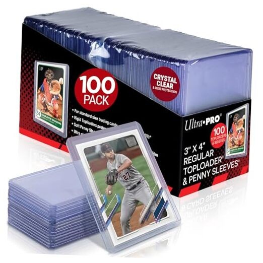 Clear 3″x4″ Regular Toploaders for Cards with Card Sleeves Bundle – Standard