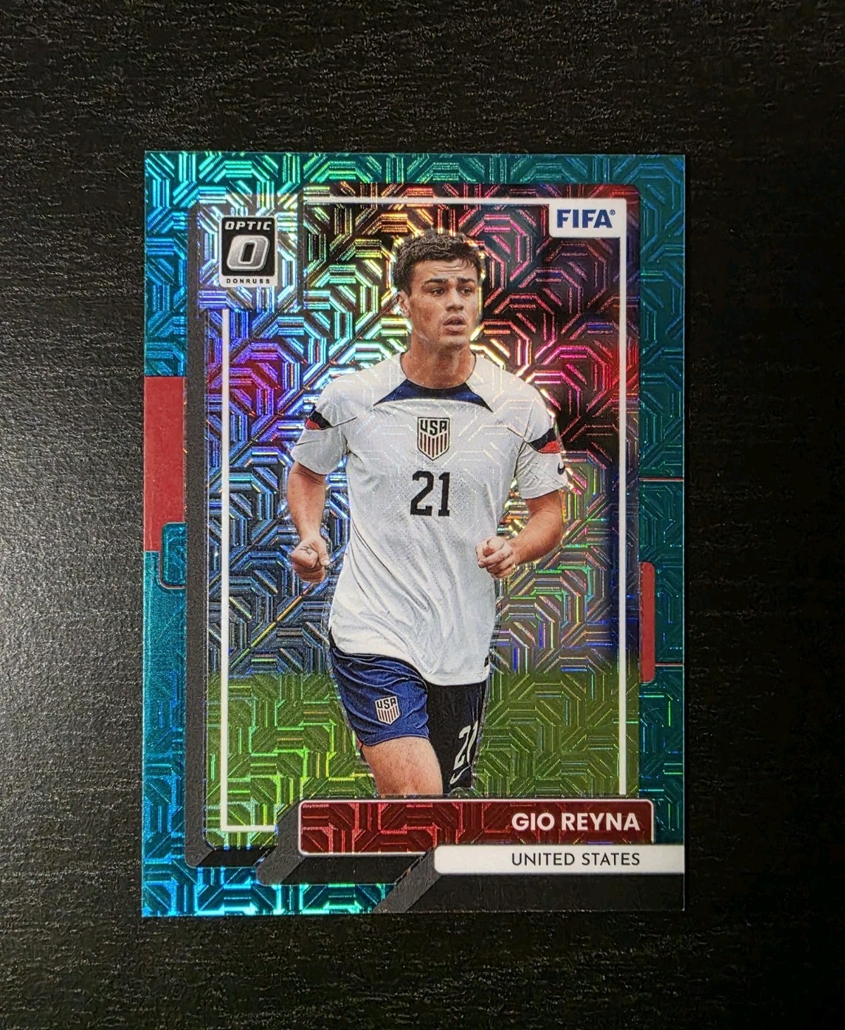 2022-23 Panini Donruss FIFA Gio Reyna /49 Teal Mojo Optic 🇺🇸 USMNT
