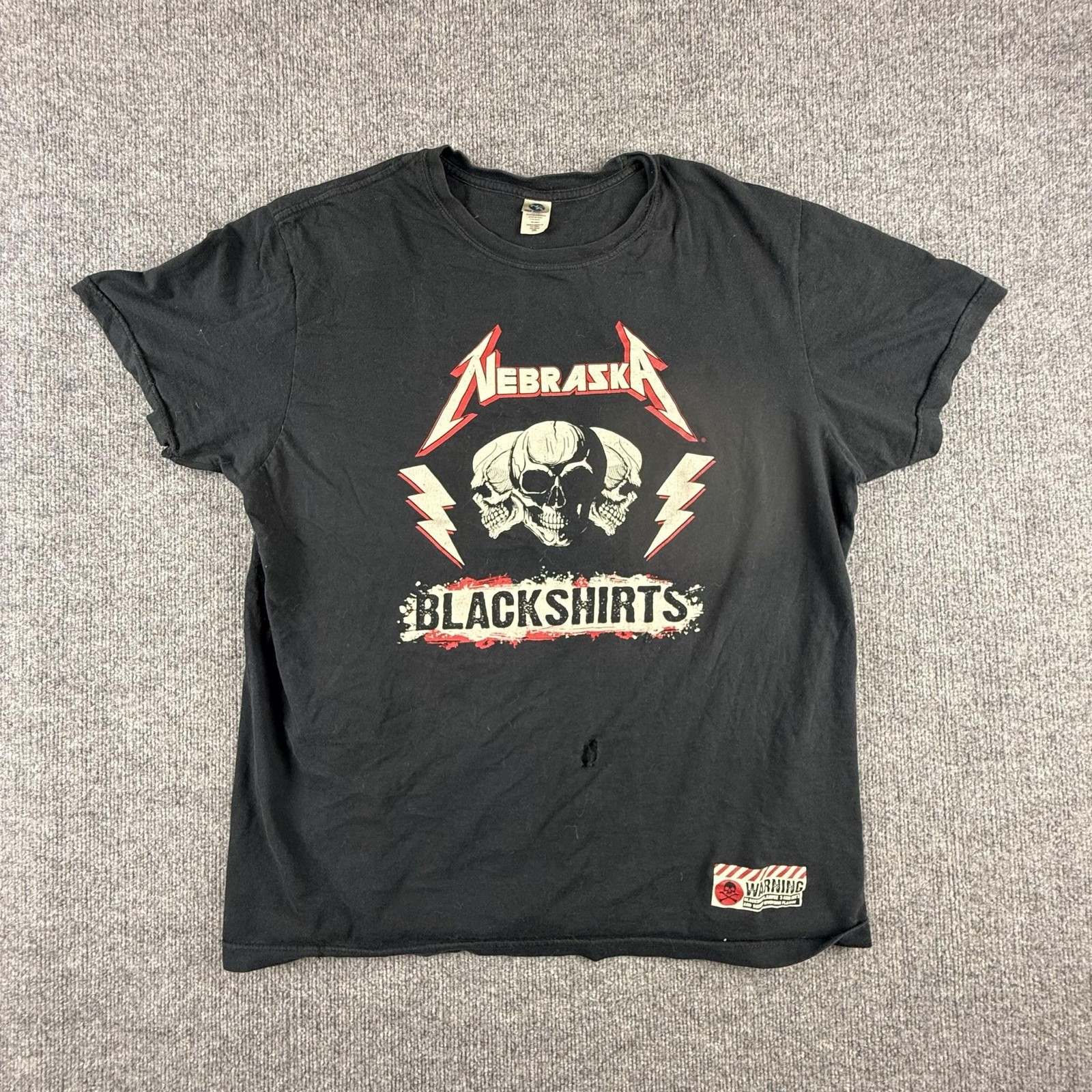 Nebraska Cornhuskers Shirt Mens 2XL Black NCAA Football Blackshirts New Agenda