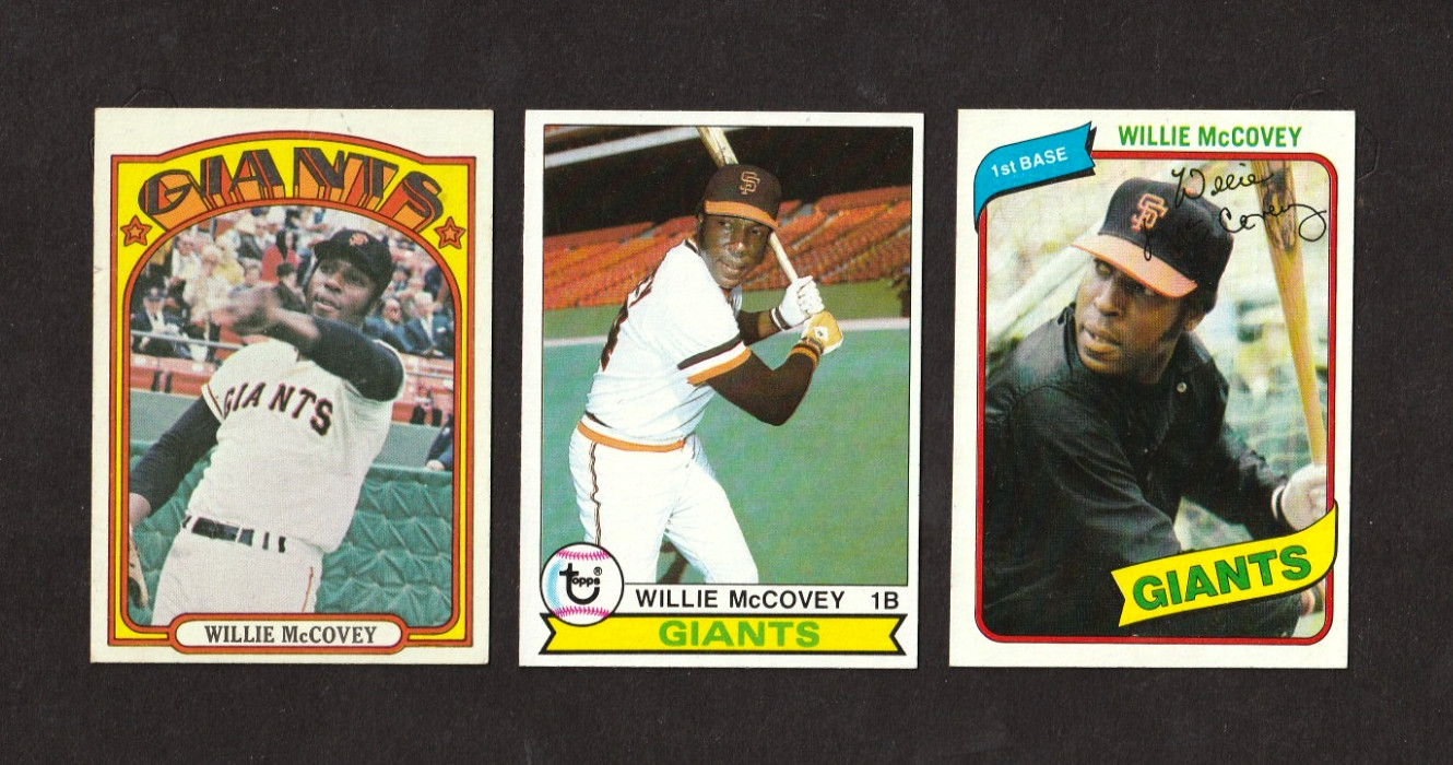 1972 Topps Baseball Willie McCovey (3) 1979 &1980