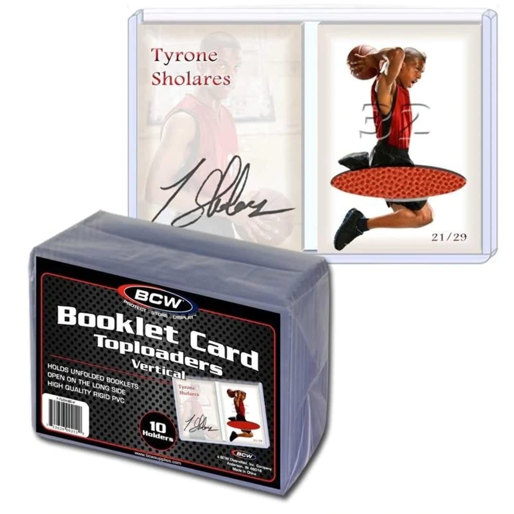 Clear Vertical PVC Booklet Card Toploader – Protect & Display 10 Cards