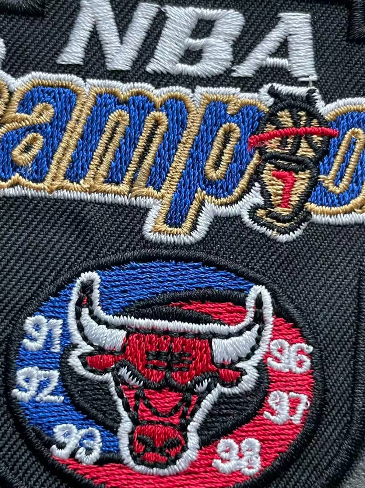 Chicago Bulls 6-Time NBA Champions Patch 91-98 Dynasty Era Jordan Legacy Iron On
