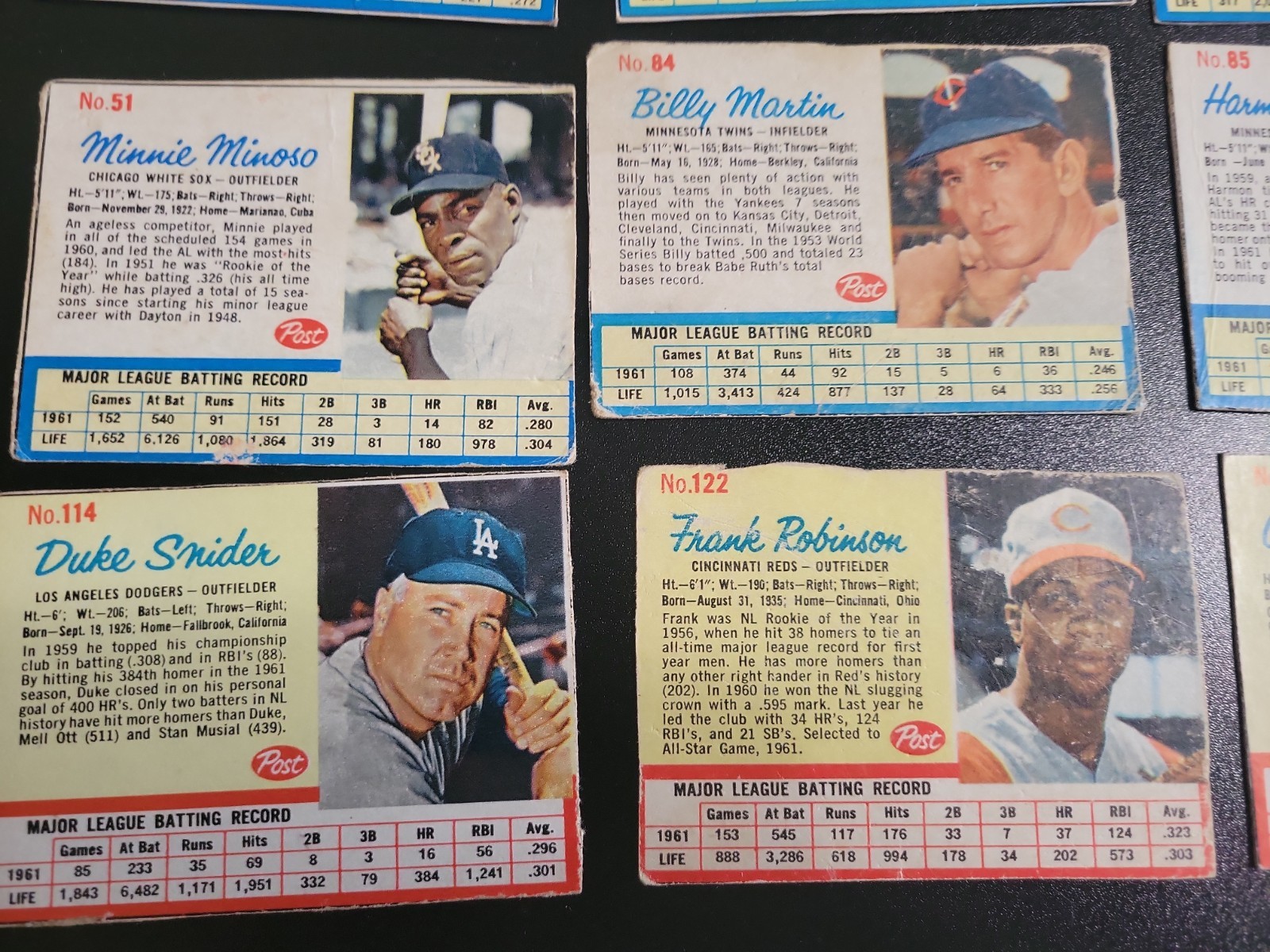 1962 Post Cereal Baseball Lot- 113 Cards -W/ Mantle Aaron Clemente Mays – Loaded