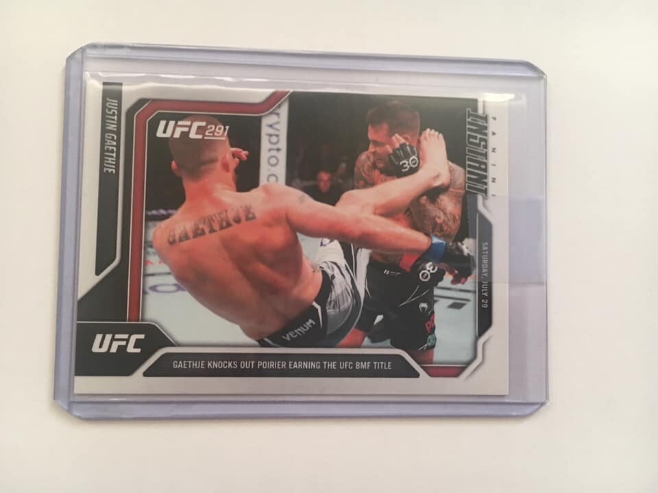 2023 PANINI UFC291 INSTANT #66 GAETHJE KNOCKS OUT POIRIER EARNING UFC BMF TITLE