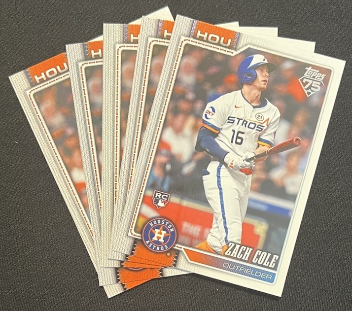 Lot of 5 – 2026 Topps Series 2- #601 – Zach Cole – Astros – NM/Mint – RC