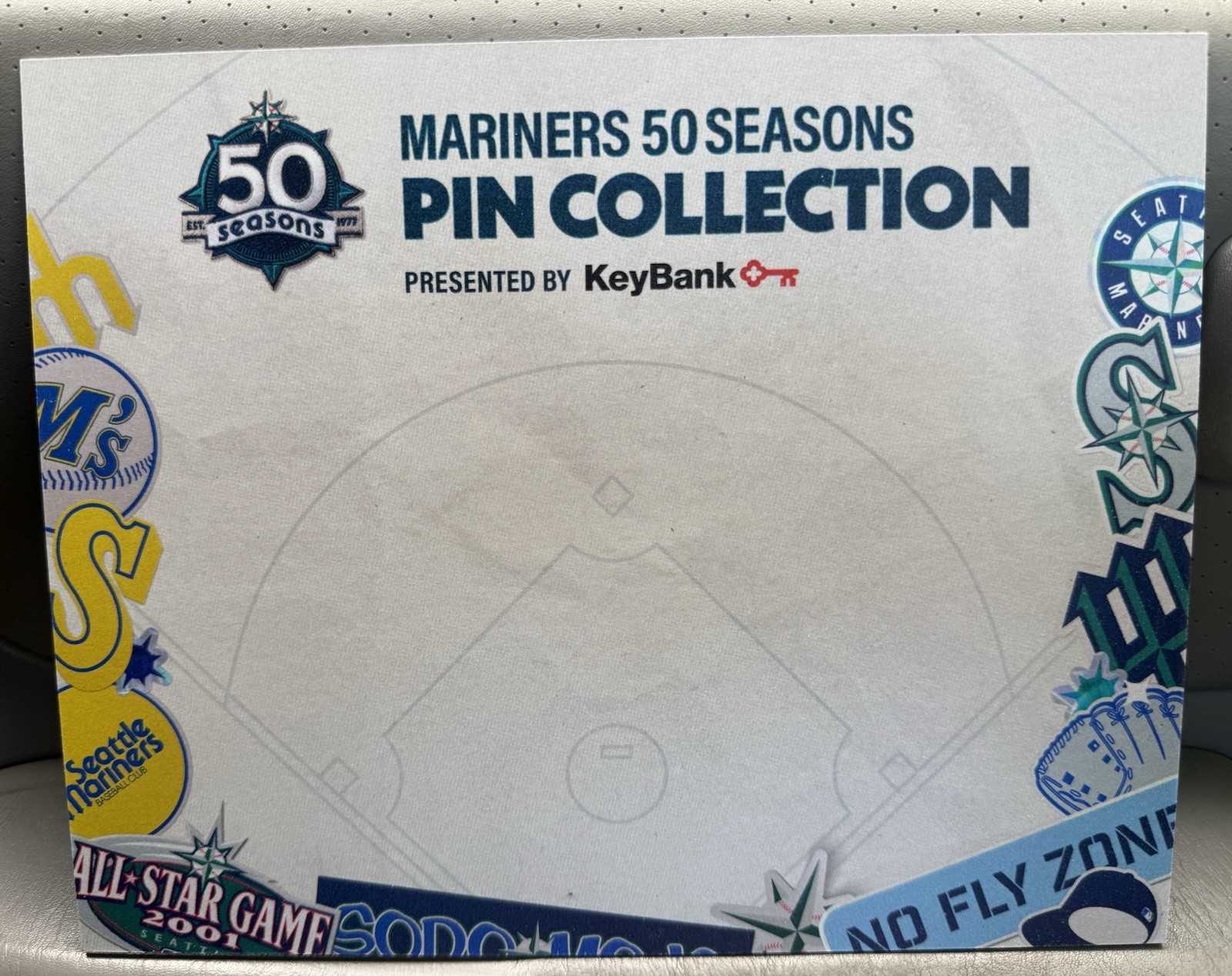 Seattle Mariners 50th Anniversary 2026 KeyBank Official Pin Board