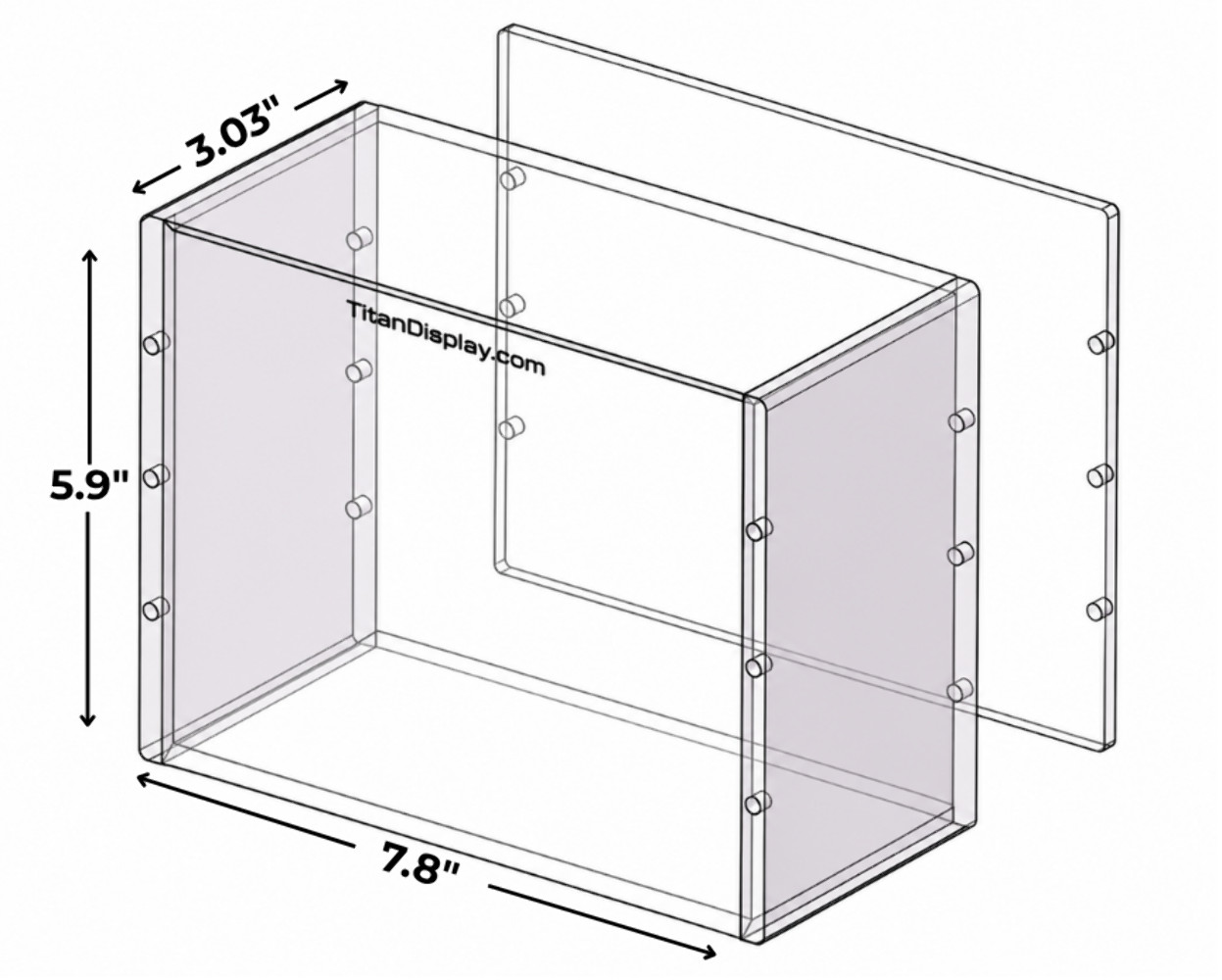 Stackable Premium Acrylic Display Case w/ Magnetic Lid for Fleer Donruss Box