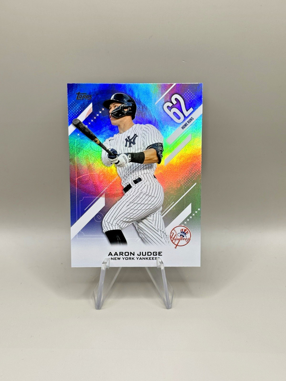 2026 Topps Series 2 – Aaron Judge #CN-1 Crooked Numbers Rainbow Foil – Yankees