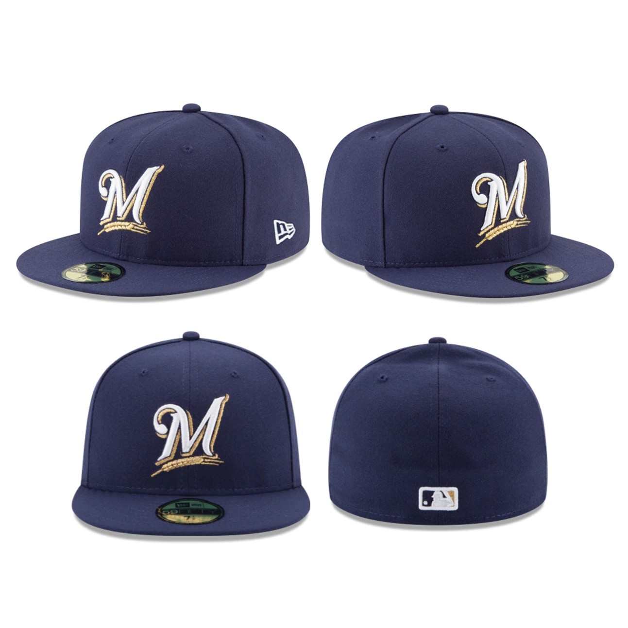 Milwaukee Brewers MIL MLB Authentic New Era 59FIFTY Fitted Cap – 5950 Hat