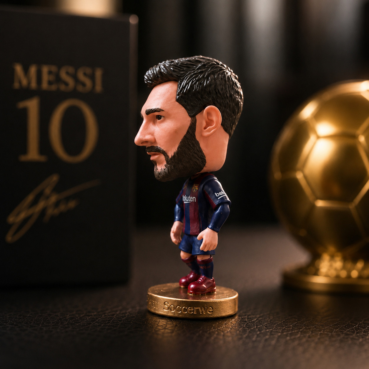 Argentina Messi Soccer Resin Statue Handcrafted Figure Collectible Gift