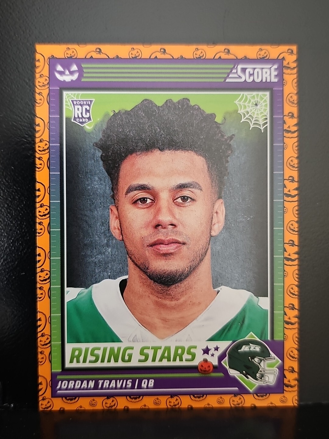 2024 Score Orange Pumpkin #31 Jordan Travis RC JETS