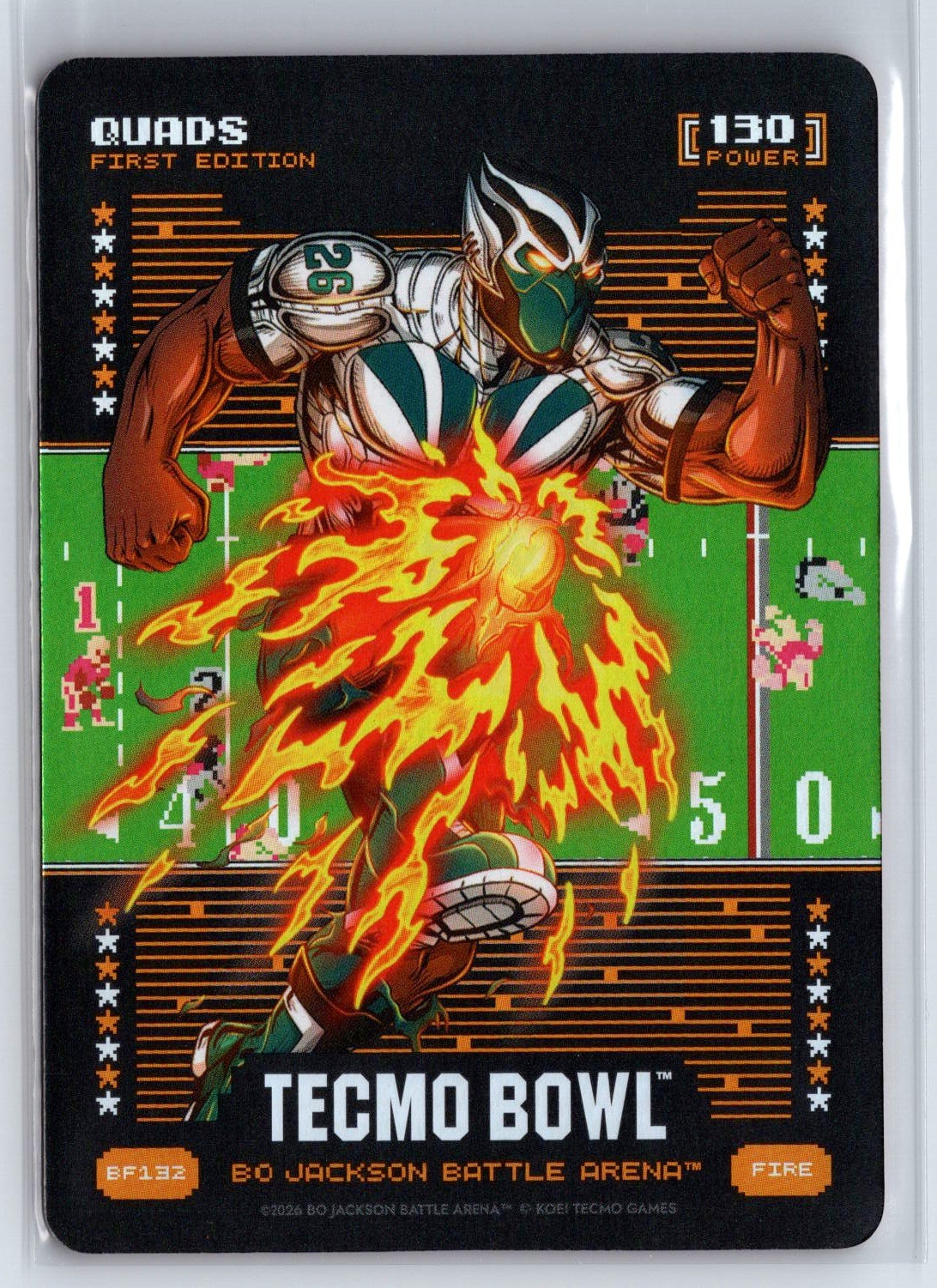 2026 Battle Arena Tecmo Bowl “Quads” SAQUON BARKLEY #BF132 BattleFoil FIRE