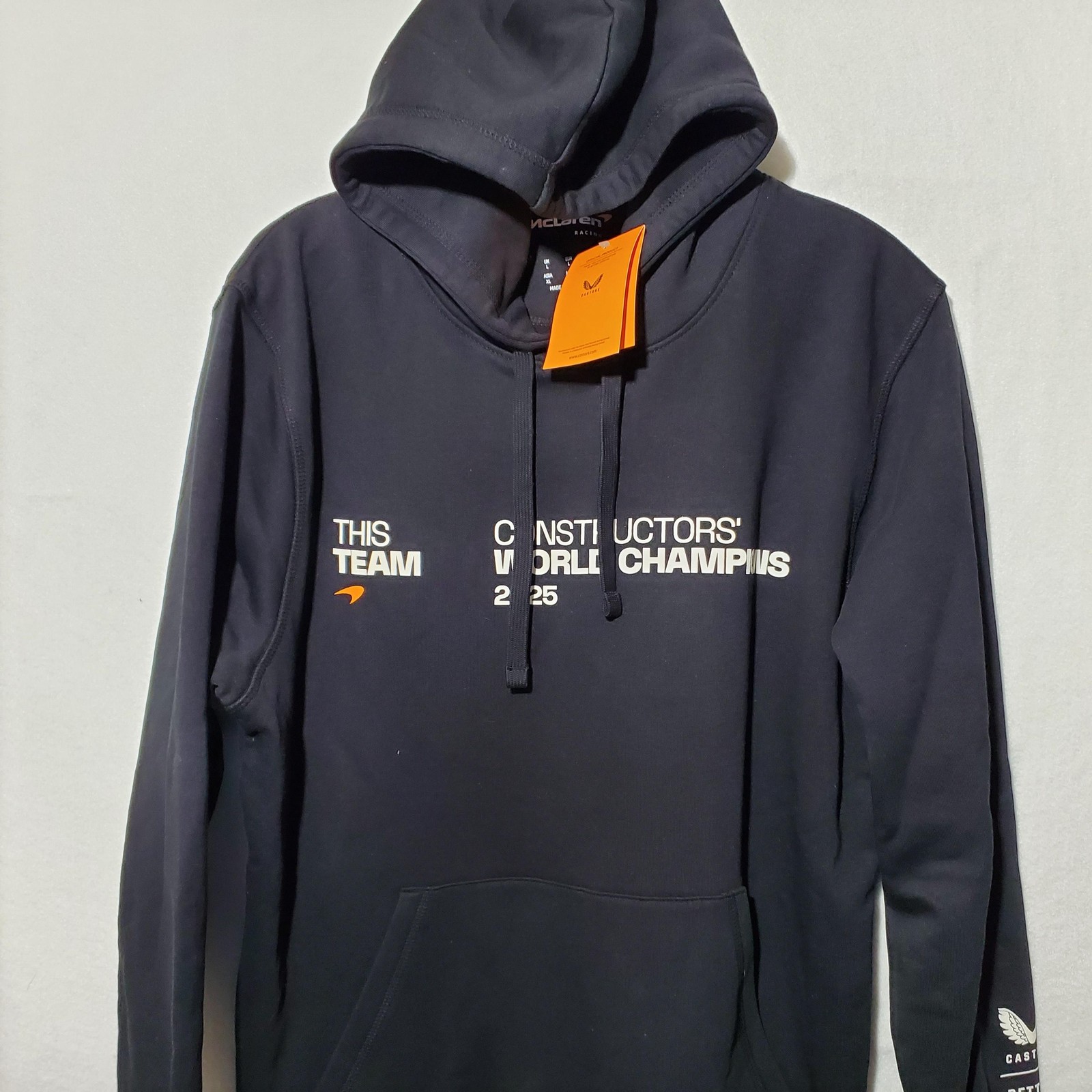 McLaren Formula 1 Team Sweatshirt Mens Large Black F1 Racing Castore Hoodie