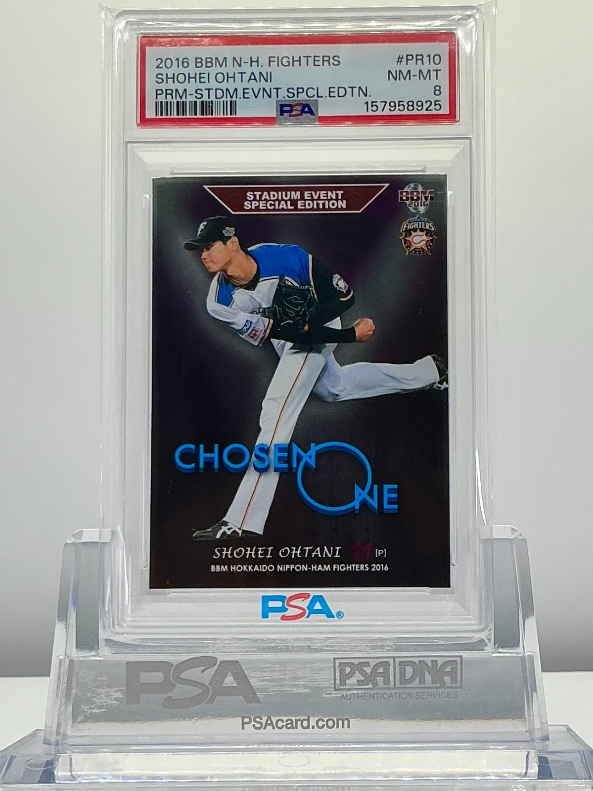SHOHEI OHTANI 2016BBM N-H.FIGHTERS PROMO-STDM.EVNT.SPCL.EDTN #PR10 PSA9!POP10!RC