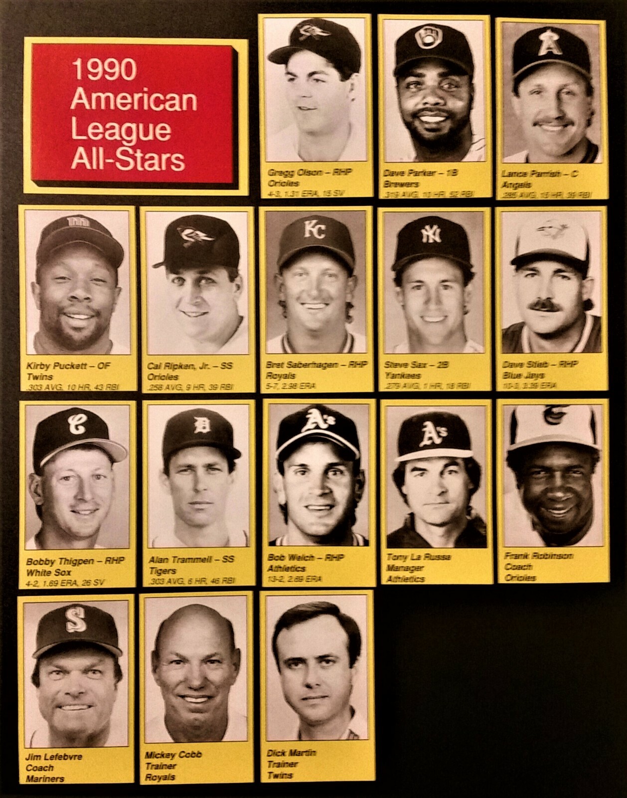 1989*1990*1991 MLB All-Star Game Program Inserts *You Pick* Centered Beauties!