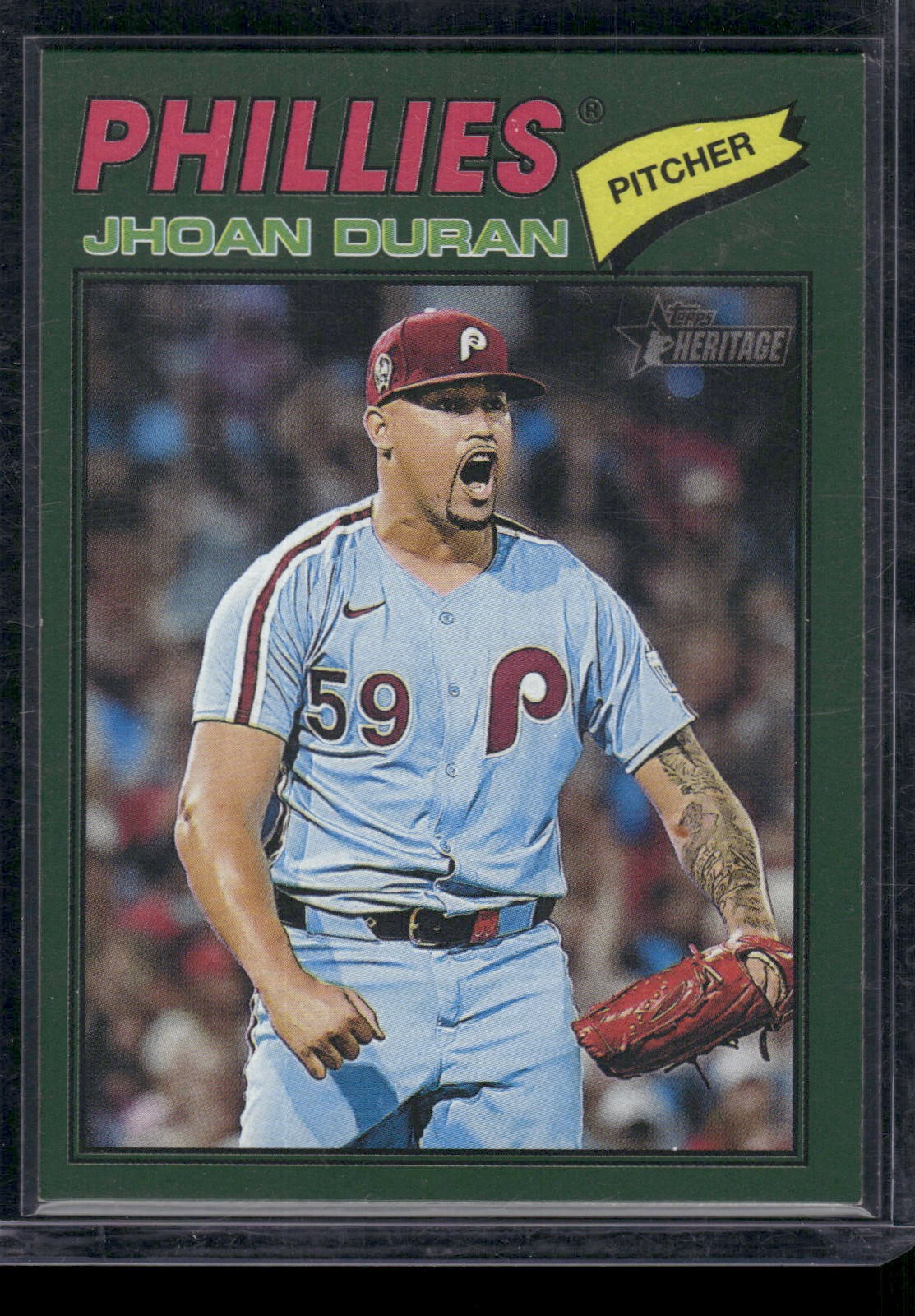 2026 Topps Heritage #14 Jhoan Duran Dark Green
