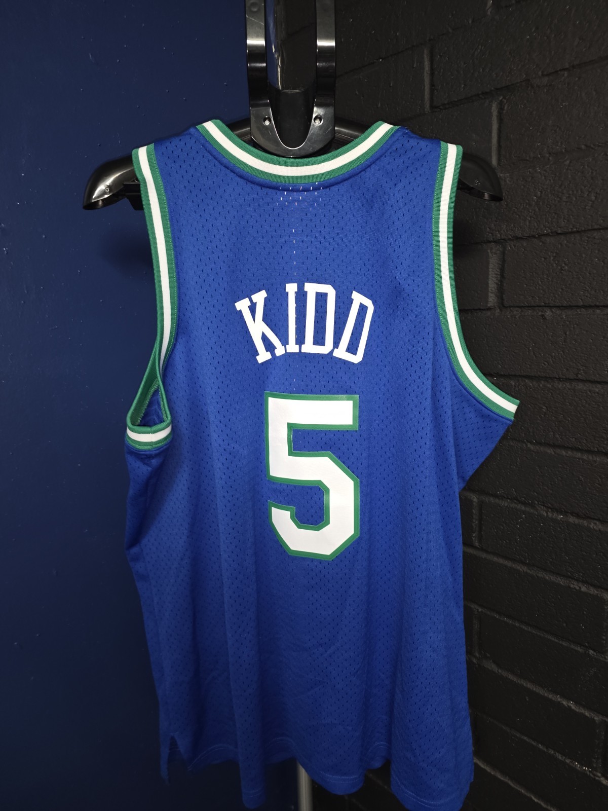 Mitchell & Ness Dallas Mavericks Men’s Blue Throwback Jersey Jason Kidd Size 2XL