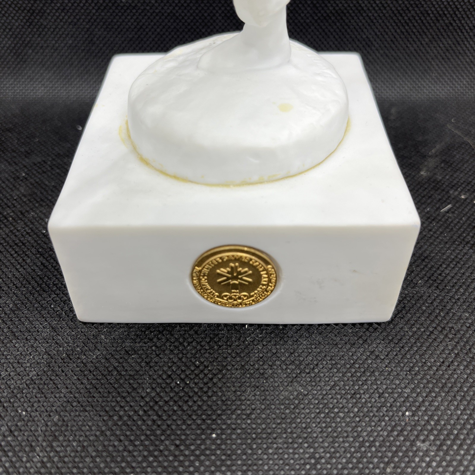 2002 Winter Olympics White Sledding Statue Figurine From The Treehouse Gallery