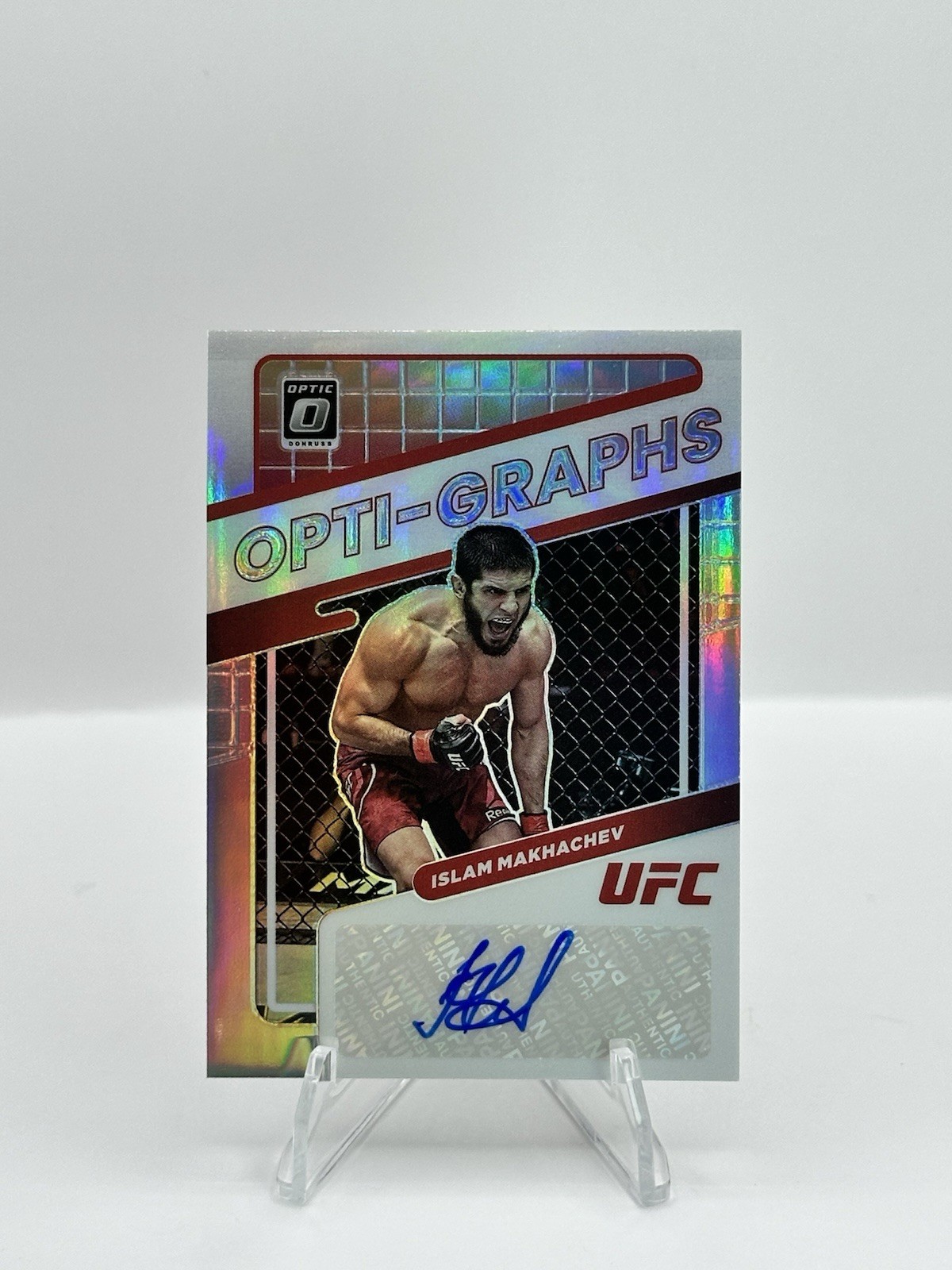 2022 Panini Donruss Optic UFC – Opti-Graphs Islam Makhachev #OG-IKM Holo Prizm
