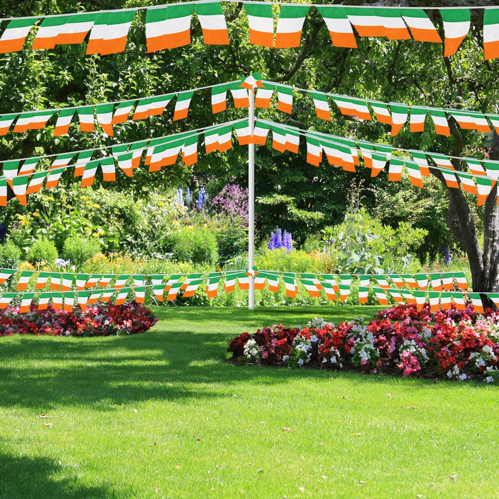 AhfuLife 30 Pcs Irish String Flags for St. 5.51×8.26 In-30 Pcs, Ireland