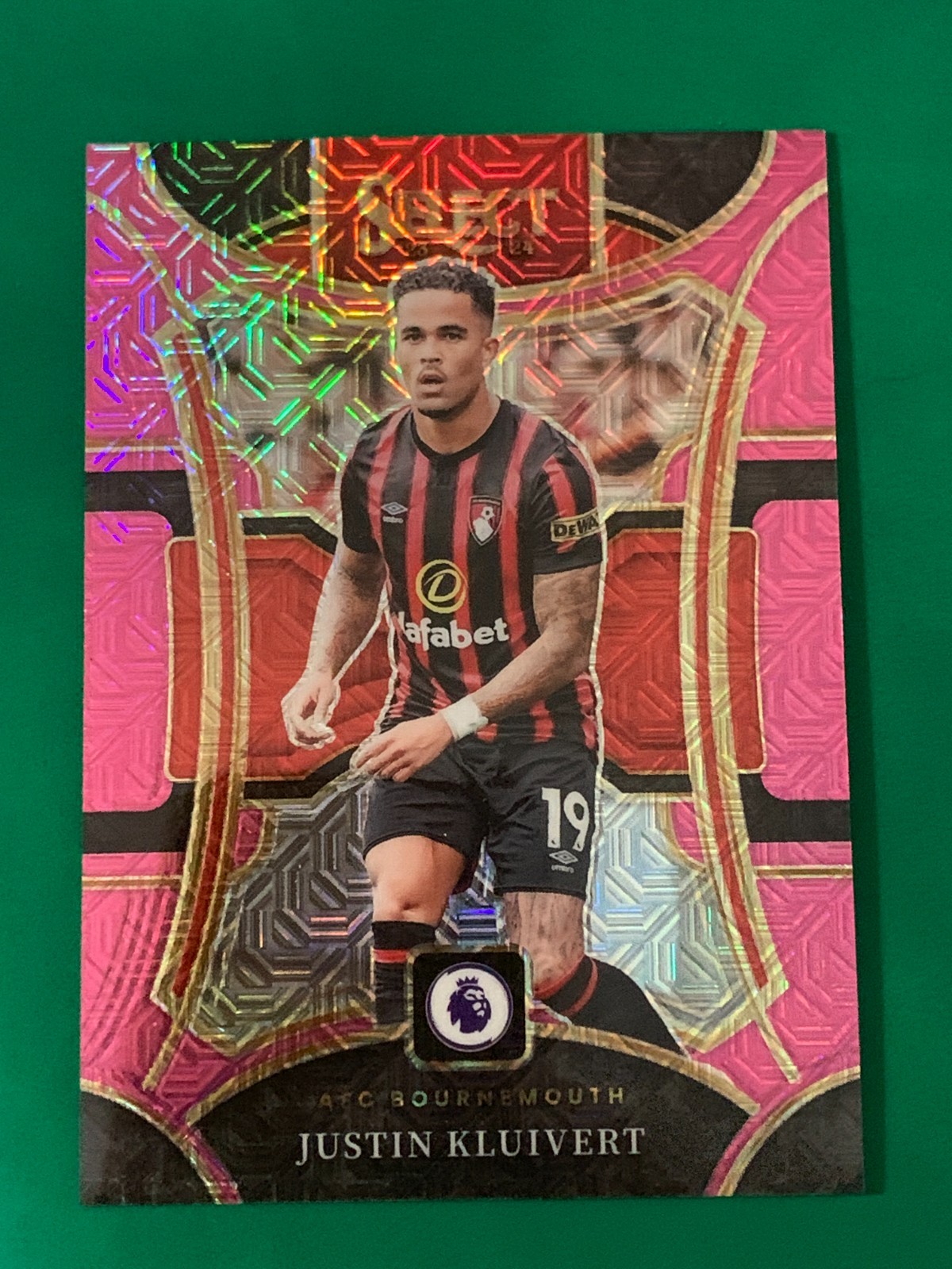 JUSTIN KLUIVERT – 2023-24 PANINI SELECT PREMIERE SOCCER – PINK MOJO PRIZM /325