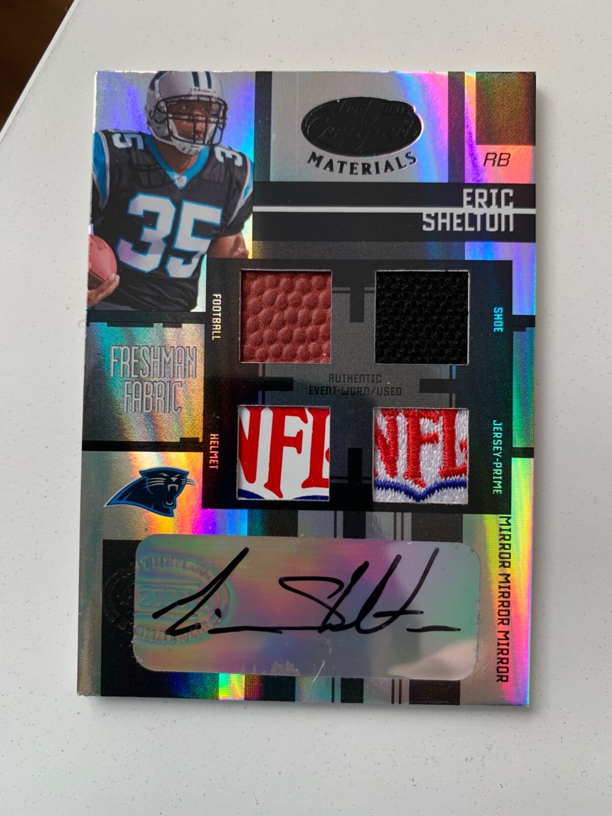 2005 Leaf Certified rc rainbow ERIC SHELTON 1/1 /5 /25/50/150 Carolina Panthers