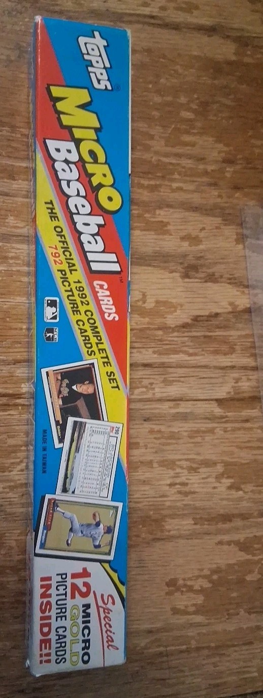 Topps 1992 Micro Baseball Cards Complete Set Box w/ 12 Gold Picture Cards