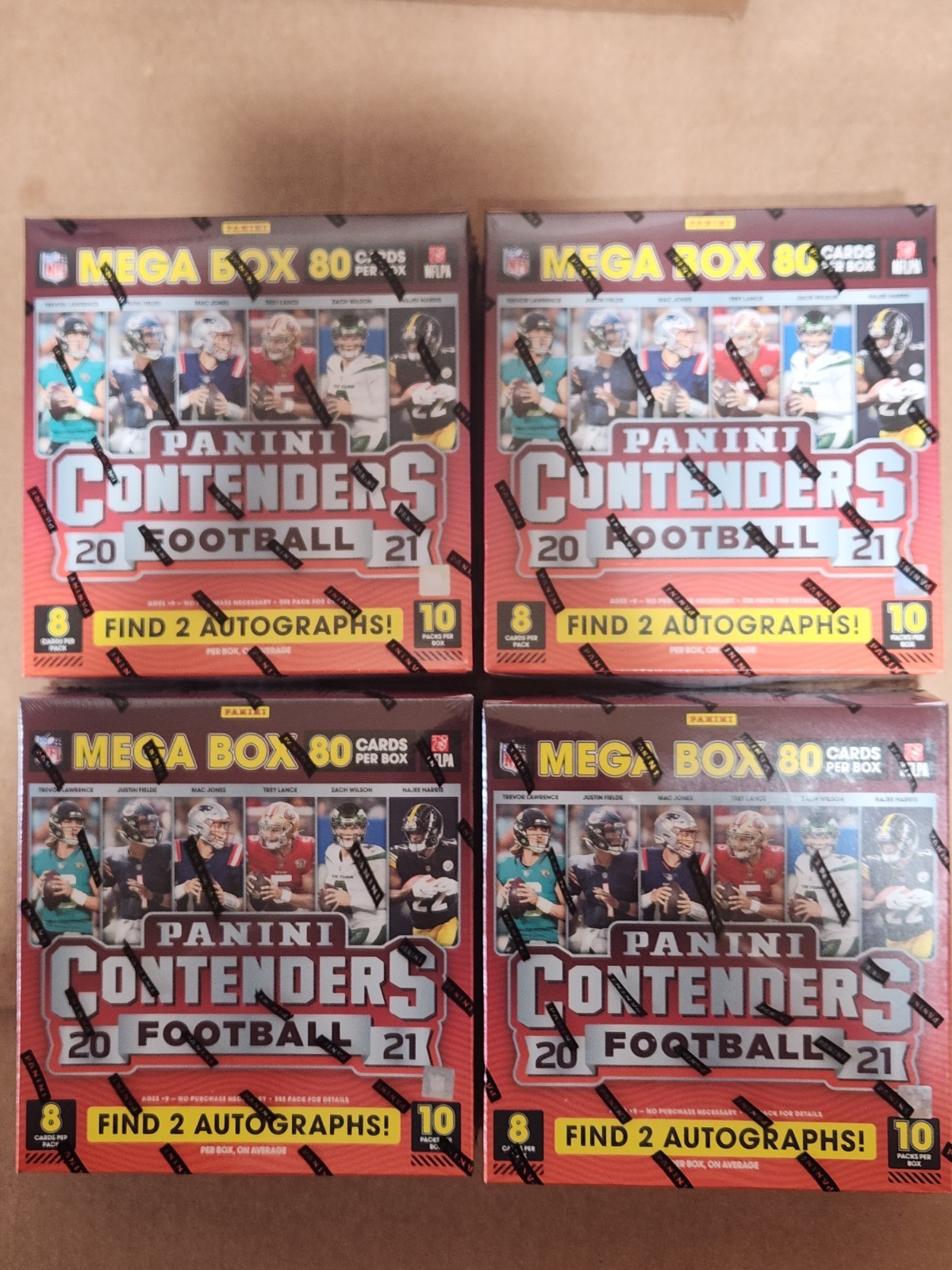 2021 Nfl Contenders Football Mega Box Fanatics 80 Cards 2 Autos Factory Sealed