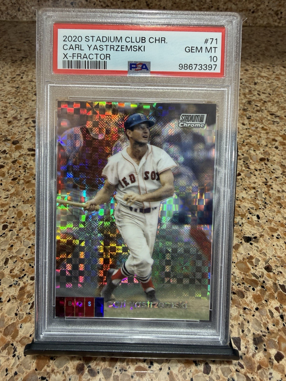 PSA 10 GEM 2020 Stadium Club Chrome X Fractor Carl Yastrzemski #71 Red Sox