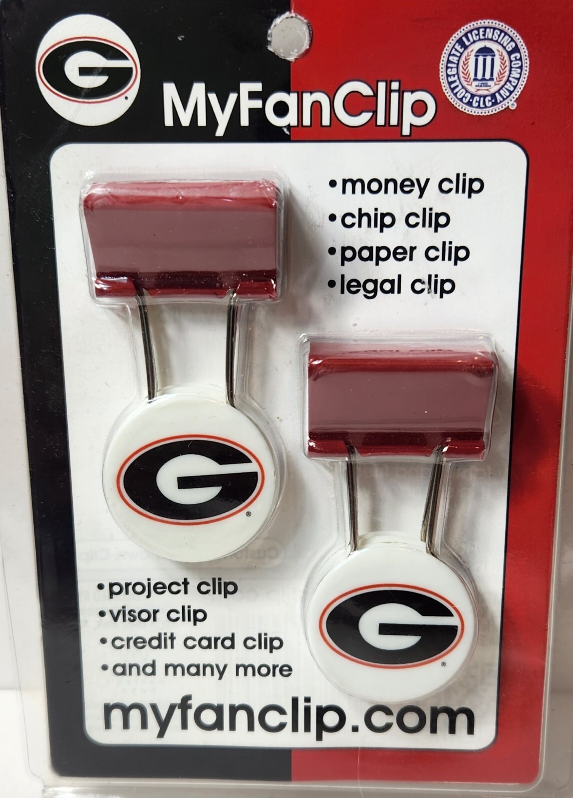 Georgia Bulldogs Collectible Premium All Purpose Clip (2.75″T) Go Dawgs Tough