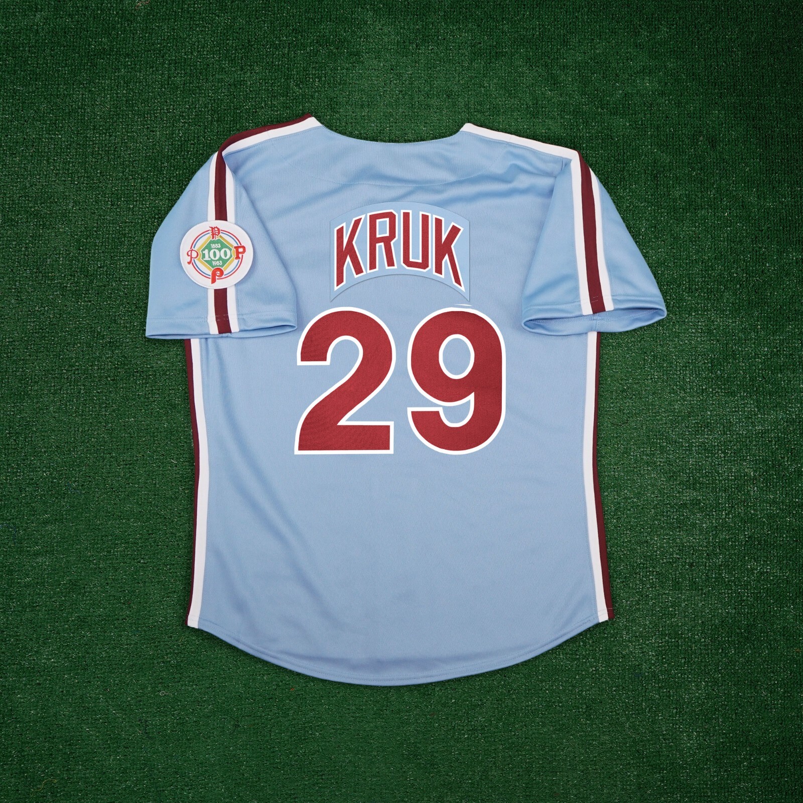 John Kruk 1984 Philadelphia Phillies Cooperstown Men’s Blue Away Jersey