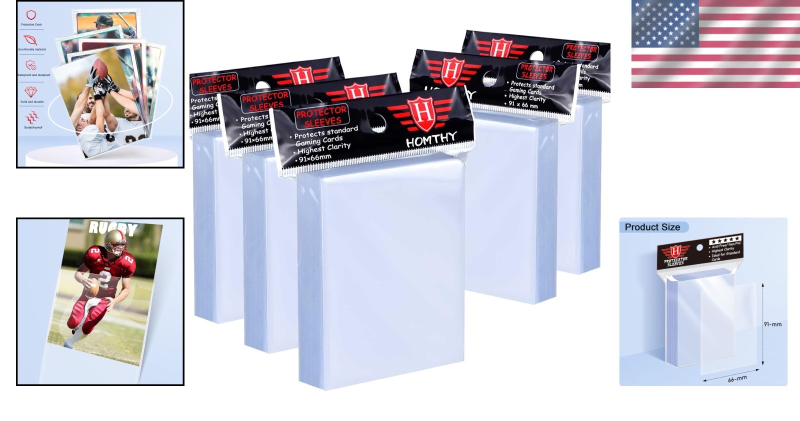 Clear Plastic Card Protectors – 500 Sleeves for Ultimate Card Preservation