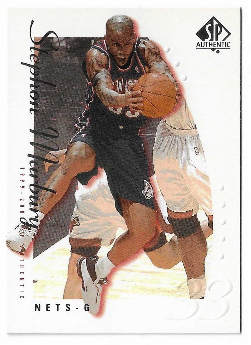 1999-00 SP Authentic Basketball Stephon Marbury Card #50 New Jersey Nets